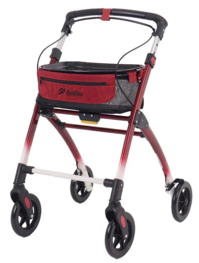 Leichter Indoor-Rollator für den Wohnraum mit integriertem Tablett – ideal für Senioren