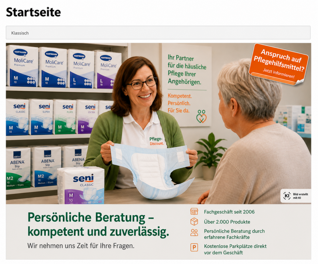Persönliche Beratung zu Inkontinenz- und Pflegeprodukten im Pflege-Discount Gelnhausen