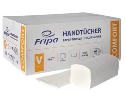 Fripa V-Falz Papierhandtücher für Hygiene und Reinigung
